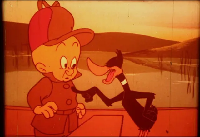 16mm film cartoon, Merrie Melodies-Daffy Duck and Elma Fudd 1954. FREEPOST