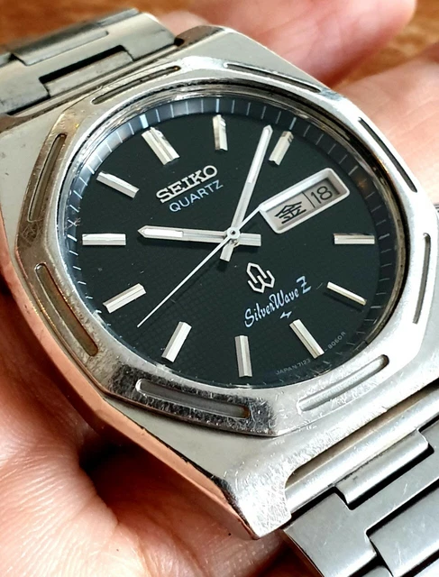 【純正ベルト】セイコーSilver WaveZ 7123-8060 黒 Sold out Seiko Quartz Silver Wave 7123 - 8060 Royal from