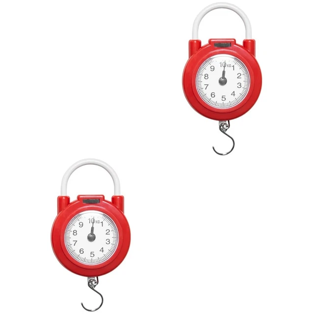 2pcs Portable Luggage Weight Scale Handheld Weight Scale Fishing Scale Spring