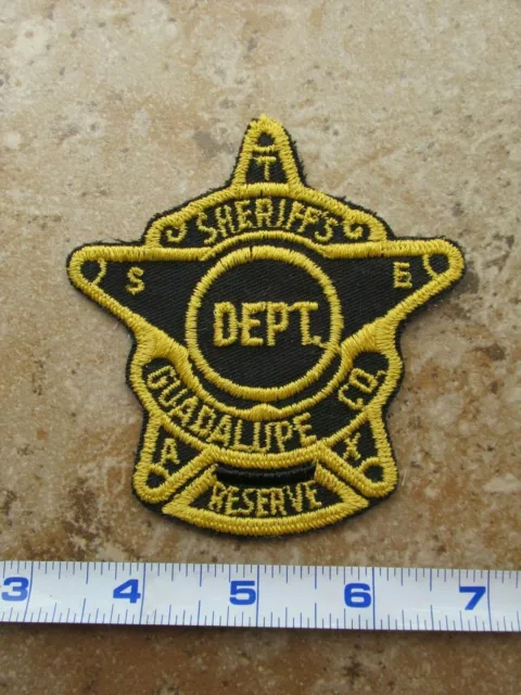 OBSOLETE Vintage Texas Guadalupe County Sheriff Department Reserve Star Patch