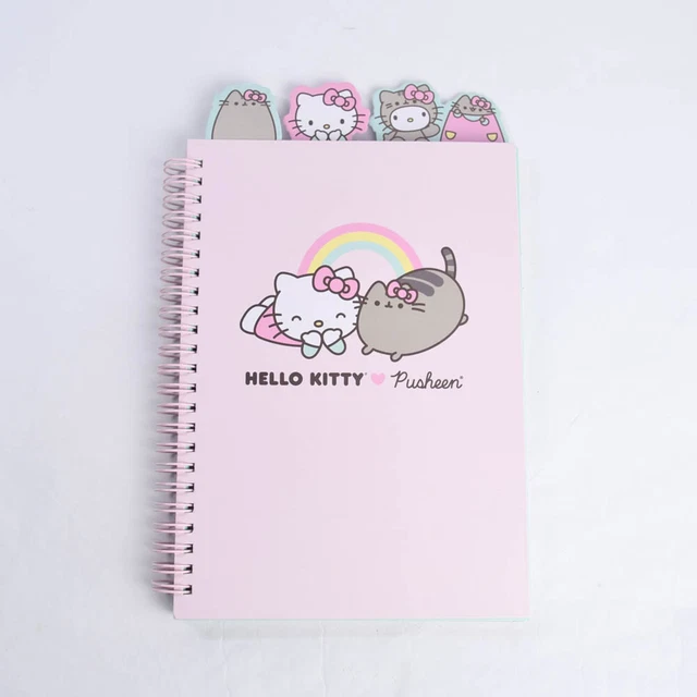HELLO KITTY X Pusheen Best Friends Paper Tabbed Notebook Journal