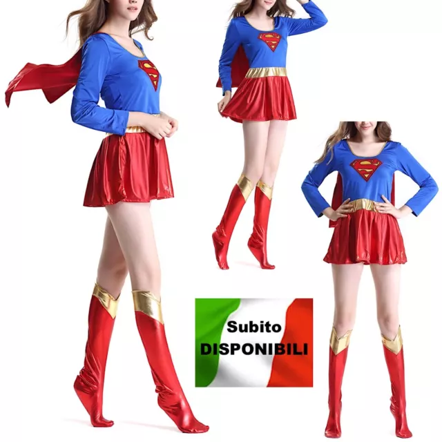 SUPER-GIRL - VESTITO Carnevale Donna Supergirl Woman Cosplay Costume  SUGIR01 EUR 29,90 - PicClick IT