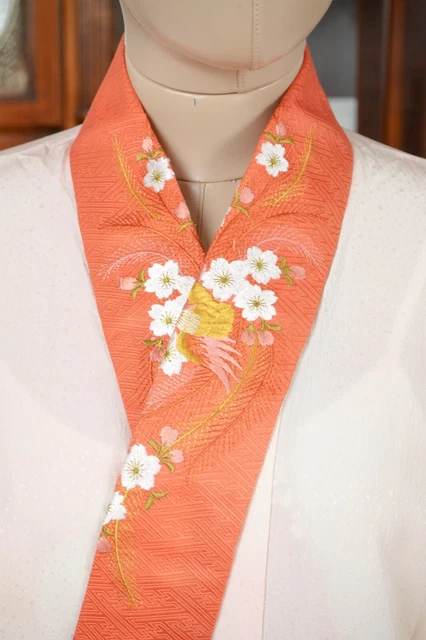 Dear Vanilla Japanese Juban Undergown Women's Kimono Genuine Vintage Mint 3