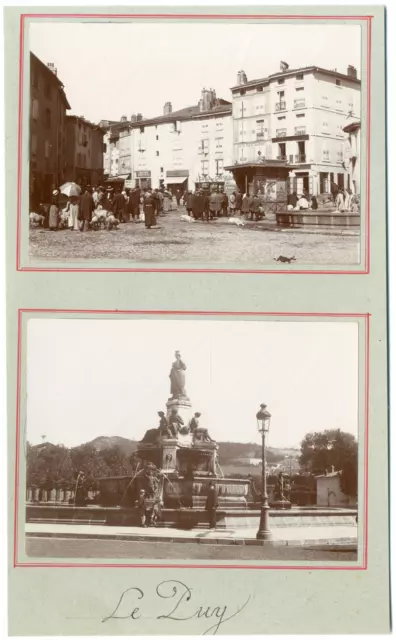 France, Le Puy-en-Velay, vue générale de la cité  vintage silver printEnsemble