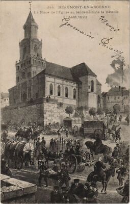 CPA BEAUMONT-EN-ARGONNE Place de l'Eglise GUERRE MILITAIRE 1870 (46915)