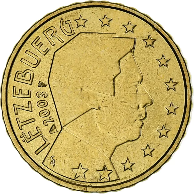 [#1250760] Luxemburg, Henri, 10 Euro Cent, 2003, Utrecht, UNZ, Messing, KM:78