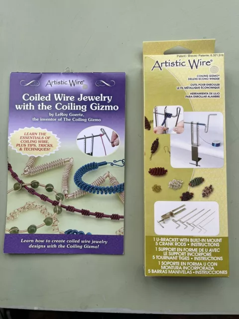 Artistic Wire Coiling Gizmo Deluxe 5 Rods With Mount Beadalon Jewelry Tool. New.