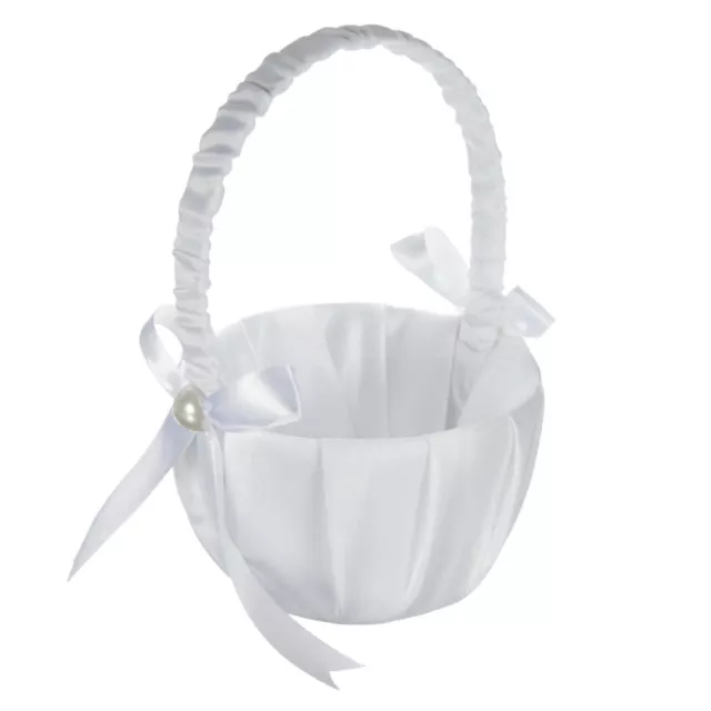 Gift Holder Wedding Ceremony Satin Bowknot Storage Flower Girl Basket Cute