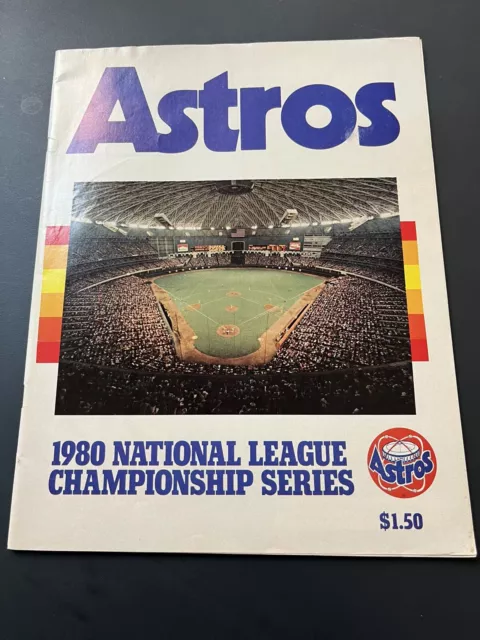 1980 Houston Astros Official Program & Scorebook vs Philadelphia Phillies- NLCS