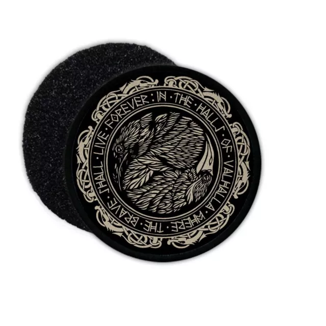 Patch Hugin und Munin Ying Yang Valhalla Raben Odin Wikinger 9cm#36354