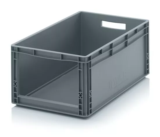 Caja de Almacenamiento 60x40x27 con Ventana Contenedores Apilamiento Eurobox