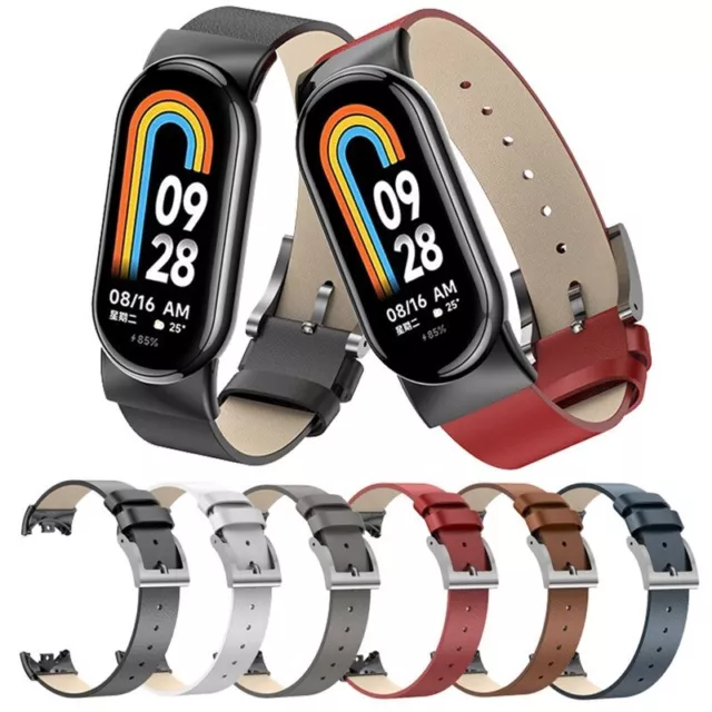 For Xiaomi Mi Band 8 Leather Bracelet Watchband Miband 8 Mi Band8 Sport Strap