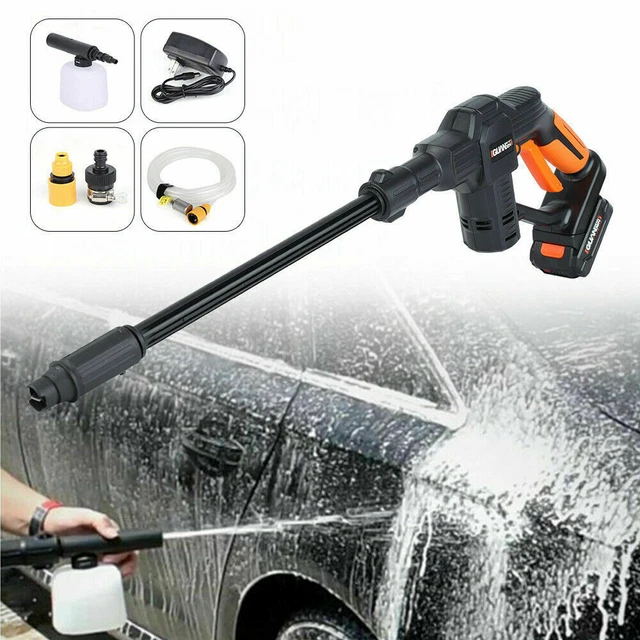Portable Pressure Cleaner Gun Car Washing Spraying Gun Tool Kit Battery Powered