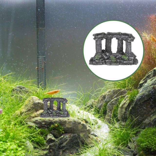 Fish Tank Hideout Rocks Roman Column Decoration Resin Crafts House