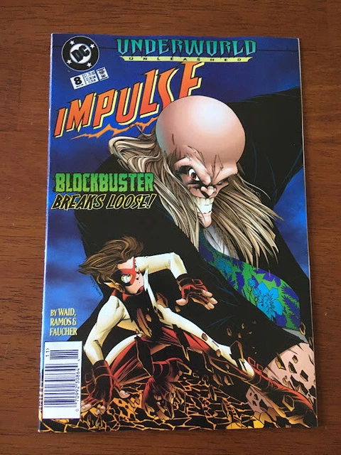 Impulse # 8 Vf 1995 Dc Comics Newsstand Copy Humberto Ramos Mark Waid