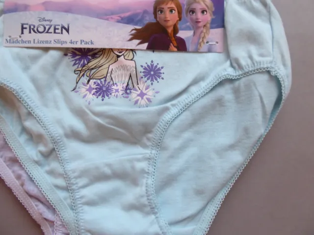 Disney Frozen Eiskönigin Mädchen Unterhosen Slips 4er Pack Gr. 98 / 104