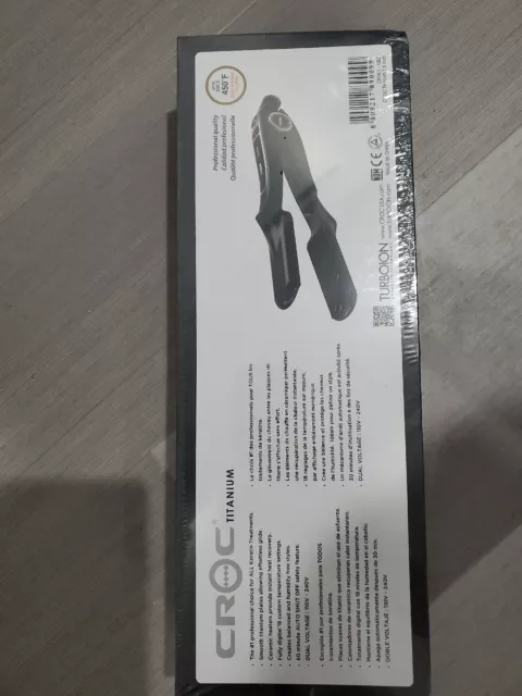 Croc Classic Titanium Hair Straightening Iron 1.5 Flat - Black 2