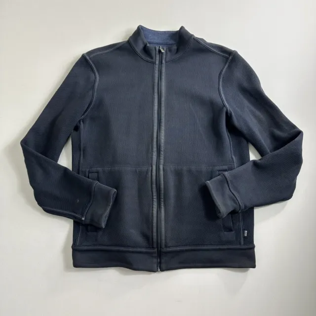 Hugo Boss Blue cotton Full Zip jacket reversible Adult Mens Size Medium Preppy