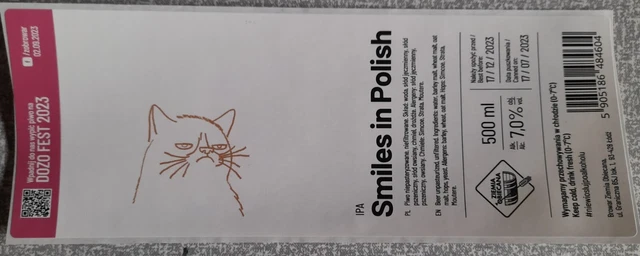 Beer label - cat