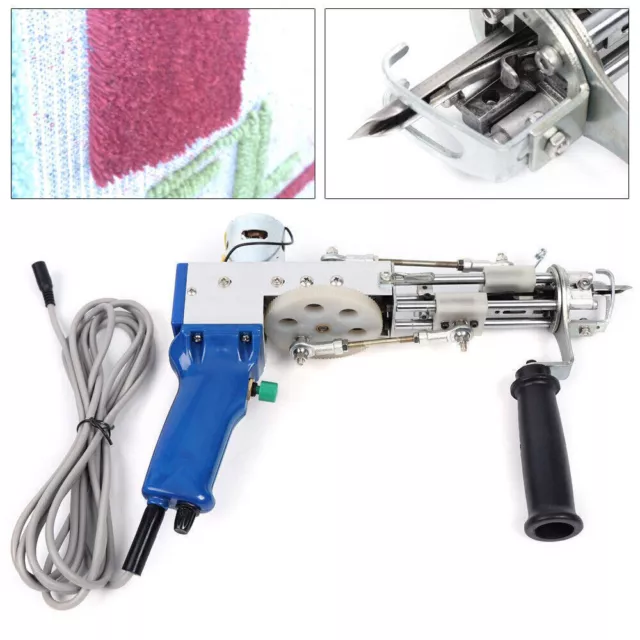 Kit de pistola eléctrica de mechones alfombra máquina de tejer flocante 9-21 mm 3000-5000 rpm