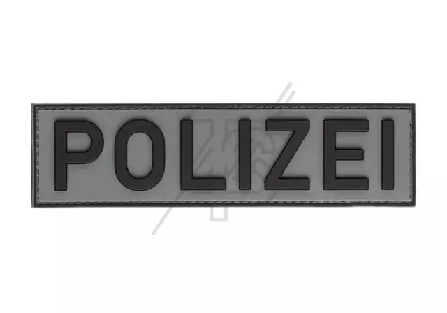 EDC Outdoor Jackets to Go - JTG "Polizei" Police 3D Rubber Patch Grau