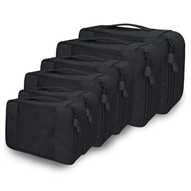 6 pz valigie da viaggio campeggio all'aperto borsa portabagagli rete nylon borse