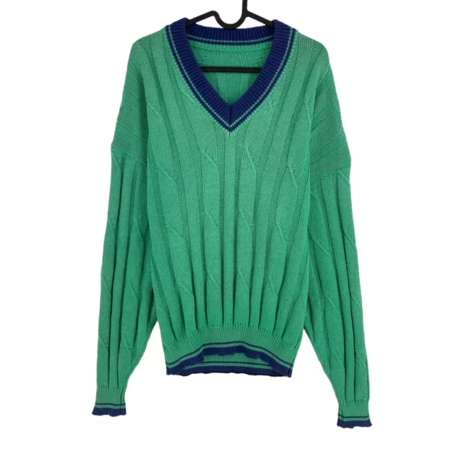 Cosby Vintage Rétro 90s Vert Pull Taille Ue 50 UK/US 40 L