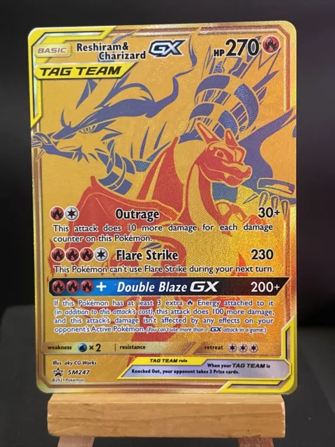 Carta Reshiram e Charizard-GX (NM)