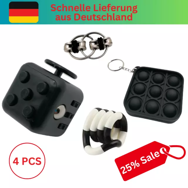 Fidget Toys Set, Anti Stress Würfel Spielzeug, Chain, Infinity Cube, Tangle Toy