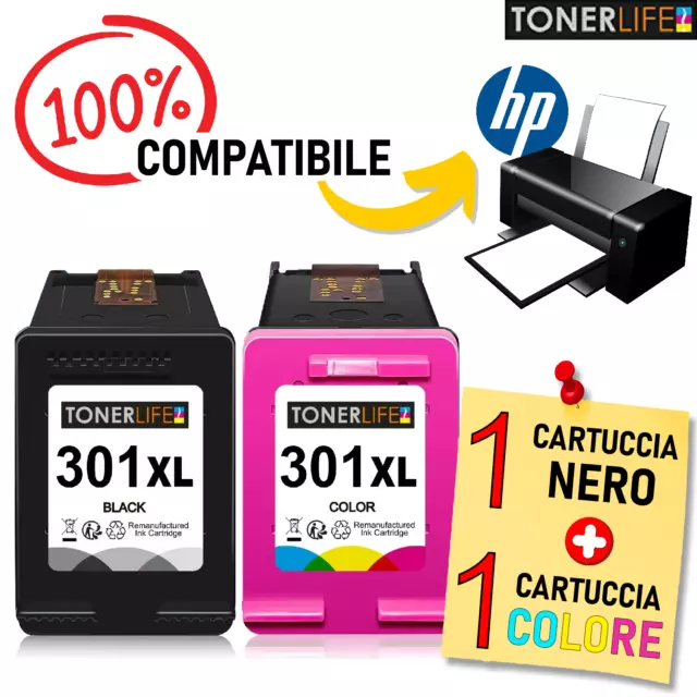 Cartuccia HP Compatibile 301xl Deskjet OfficeJet Cartucce Stampante 1500 Pagine