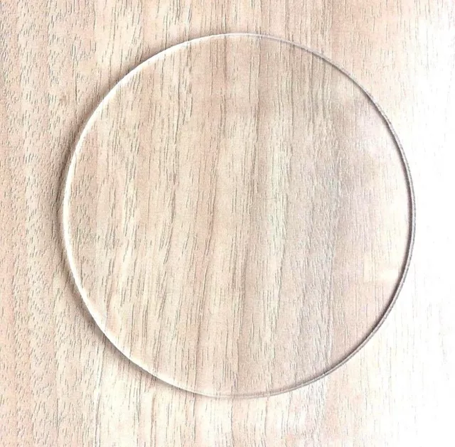 Cut To Size 1mm Clear Round Discs Circles Custom Laser Cut Cast Perspex [] Disc