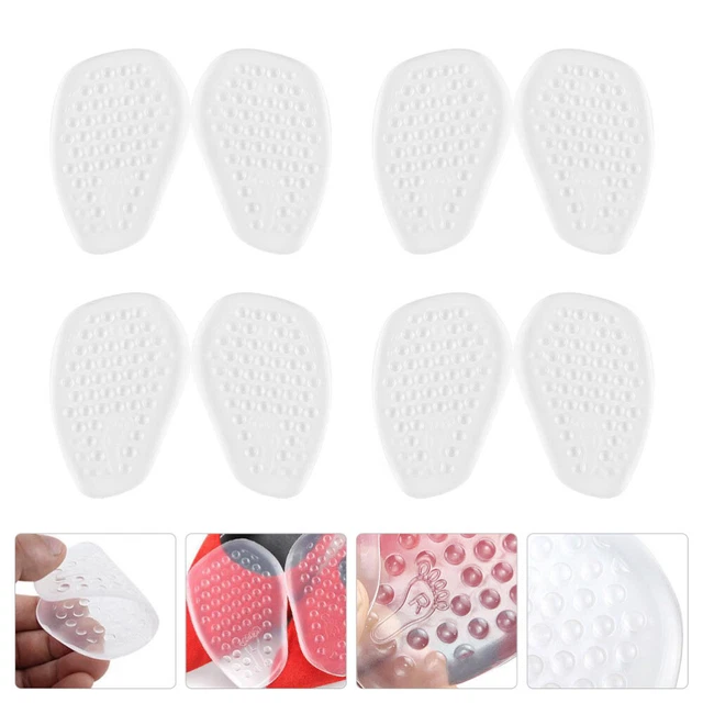 4 paia imbottiture avampiede in silicone poliuretano PU inserti tallone trasparenti