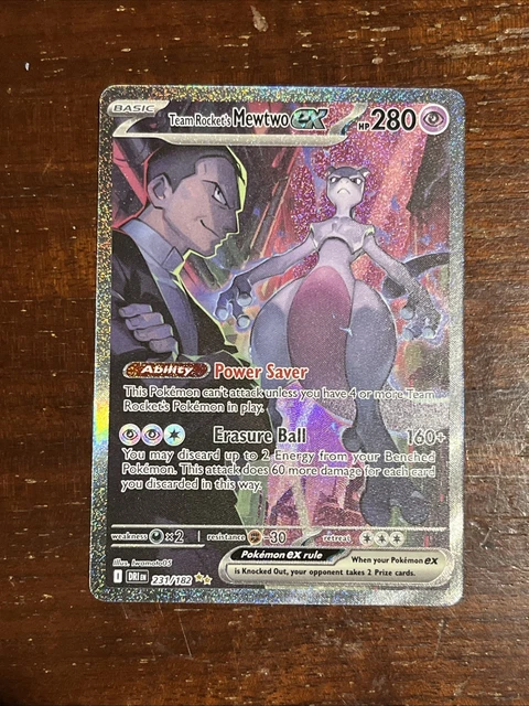2025 POKÉMON DESTINED Rivals Team Rocket’s Mewtwo EX SIR 231/182 Free ...