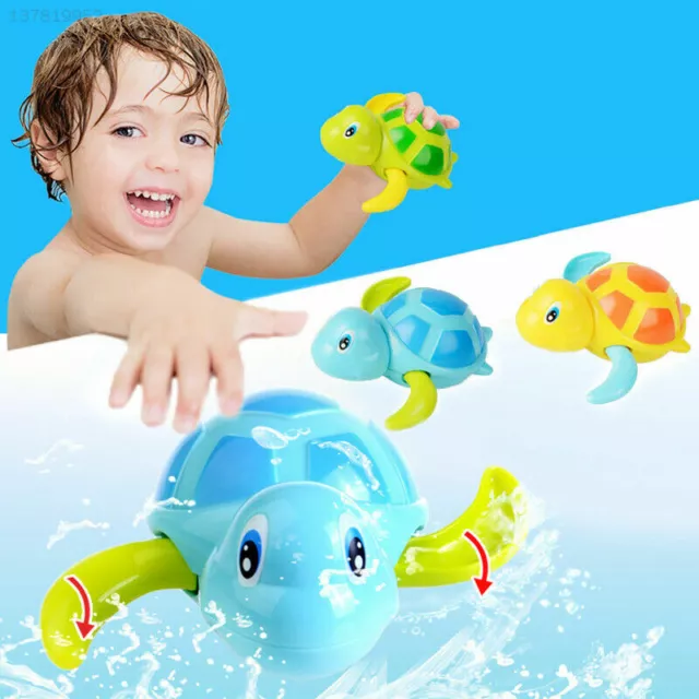 3X Baby Bath Pool Swimming Turtle Animal Toy Winding Wind-up For Children Kids -