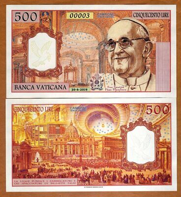 Vatican, 500 Lire, 2019, Private Issue Kamberra, UNC Pope Francis