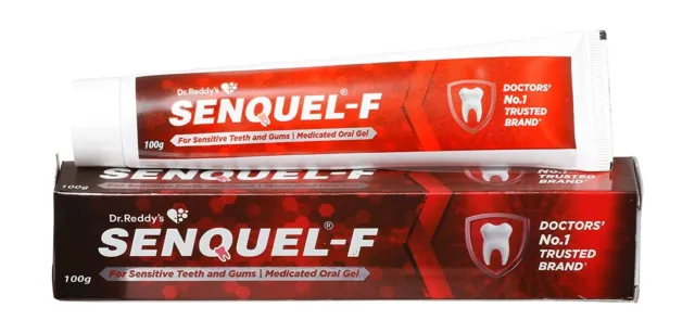 Pasta dental Senquel F para dientes fuertes reduciendo sensibilidad alivia dolor 100gm