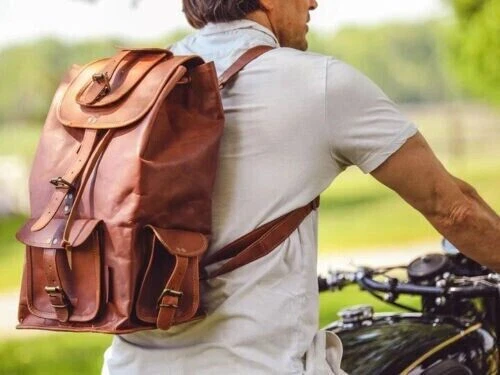 Sac à Main ESCADA En Cuir D'autruche Véritable Marron Nougat Vintage - Sac Bandoulière/messager, Avec Miroir