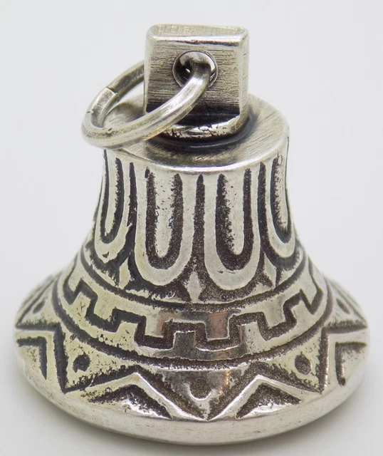 Vintage Italian Handmade Genuine Silver Bell Christmas Bell Decoration Figurine