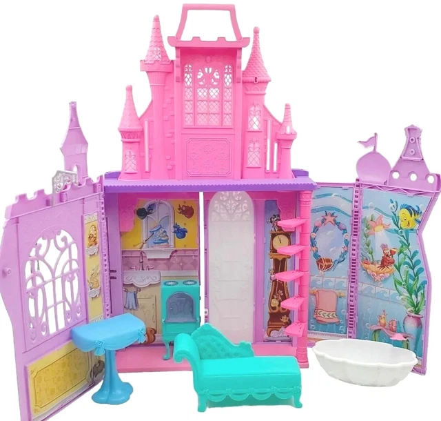 DISNEY PRINCESS CASTLE Palace Pop Up Playset Folding Table Bathtub