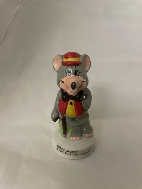 Vintage Ceramic 1982 Chuck E Cheese Figurine Showbiz Pizza Time Theatre Vintage Ceramic 1982 Chuck E Cheese Figurine Showbiz Pizza Time Theatre