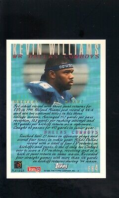 1995 Topps Football Card Kevin Williams #Fh4 Nm-Mt Cowboys 2