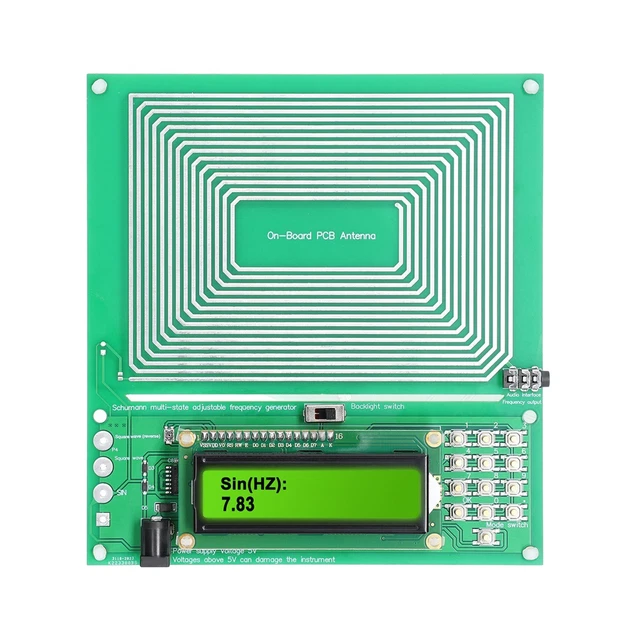 golfgenerator, 7,83Hz Pure Sine Digitale Signaalbron Generator USB Oplaadbaar, 0,01-100000Hz Instelbare Ultra-lage Frequentie Pulsgenerator voor Thuisreizen