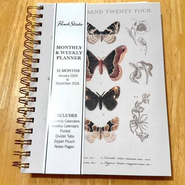 2024 PLANNER PUNCH Studio Weekly Monthly Calendar Notes Pockets 2024 planner punch studio weekly monthly calendar notes pockets