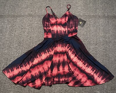 NWT Fortune & ivy Dress Stitch Fix Gorgeous Red Bold Tie Dye Small Womens New