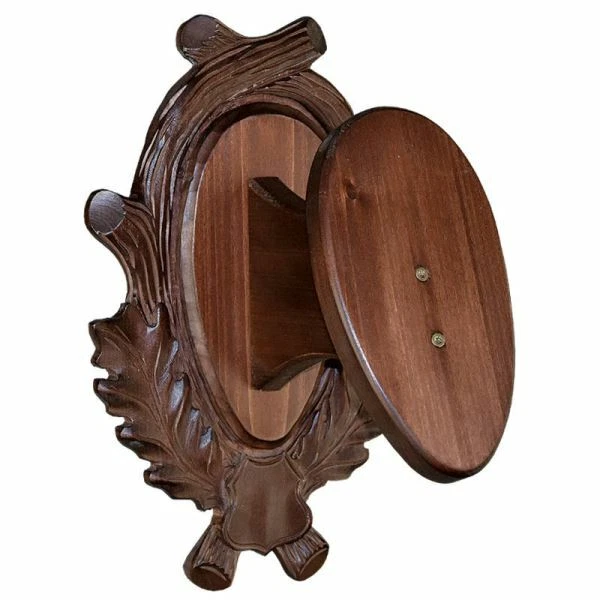 Escudo de madera para trofeo de muflon. Panel. Cuerno. Astas. 35x23cm 0329
