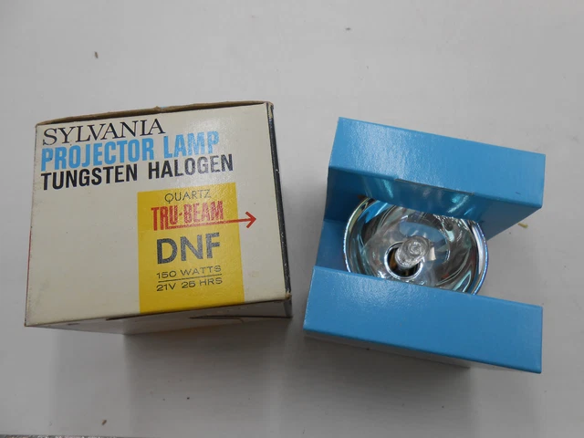 NOS SYLVANIA DNF Tungsten Halogen Tru Beam Projector Lamp  150W 21V NOS