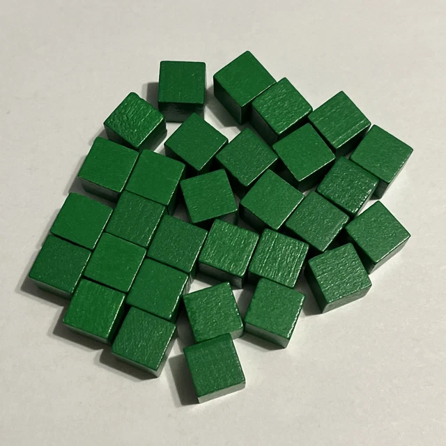 Age Of Mythology Board Game Fantasy Eagle: 30 Green Replacement Wooden Cubes