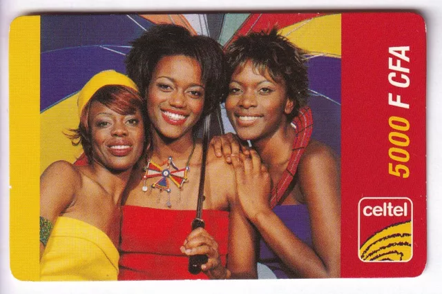 Afrique Telecarte / Phonecard .. Gabon 5.000Fcfa Celtel Fille Sexy Girl +N°