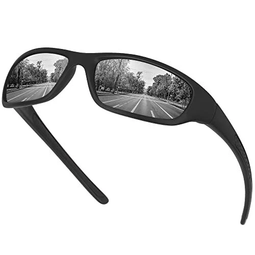 Vimbloom Lunettes de Soleil Hommes Polarisées Lunettes de sport Protection UV400