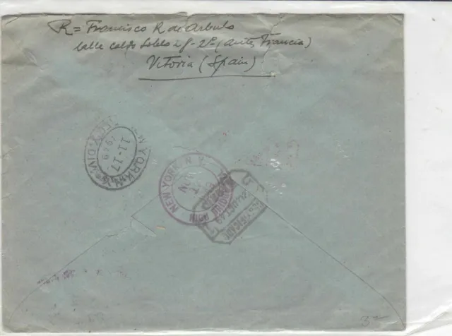 spain  1949 stamps cover ref 19318 2
